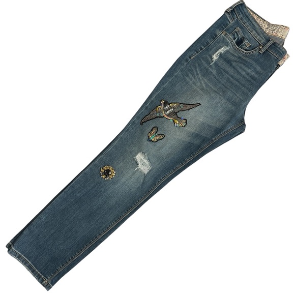 VTG VINTAGE AMERICA BLUES EMBELLISHED DENIM JEANS RARE AND GREAT CONDITION - Picture 4 of 15